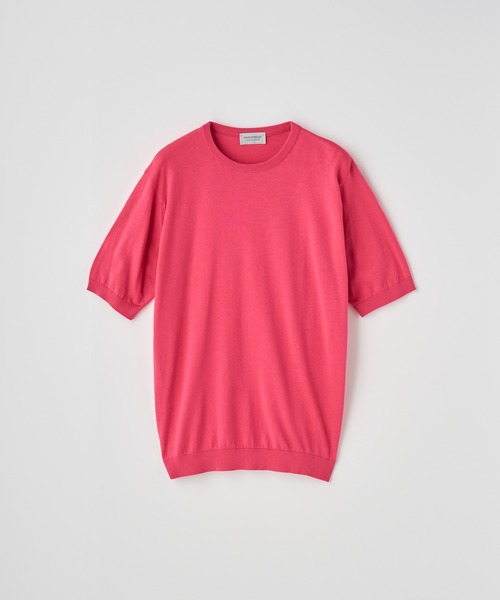 JOHN SMEDLEY(ジョンスメドレー)の「半袖コットンニットTシャツ(ニット/セーター・メンズ・ピンク系その他2・L/M)」の2枚目の写真