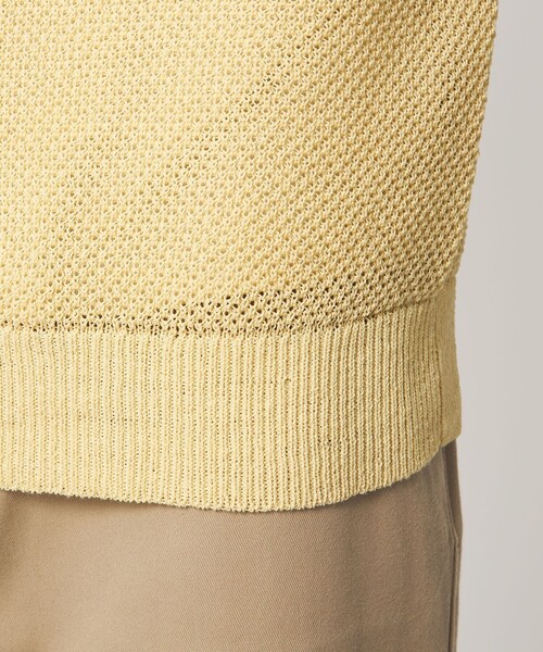 green label relaxing（グリーンレーベルリラクシング）の「コットン ナイロン メッシュ スキッパー 半袖 ポロシャツ（ポロシャツ・メンズ・クリーム/ダークグレー/ケリーグリーン・S/M/L/XL）」の18枚目の写真