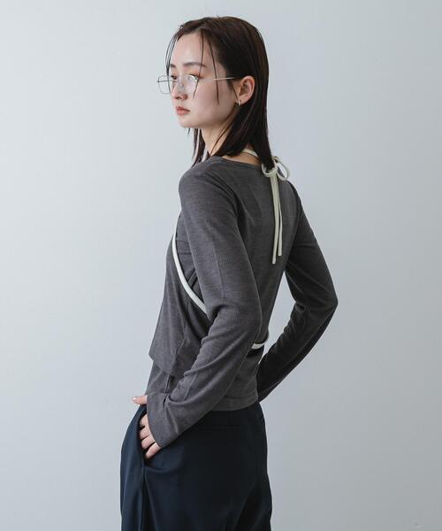 SENSE OF PLACE by URBAN RESEARCH(センスオブプレイスバイアーバンリサーチ)の「アンサンブルカットトップ(Tシャツ/カットソー・レディース・アイボリー/チャコールグレー/ブルー・ONE)」の18枚目の写真