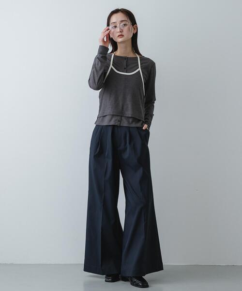 SENSE OF PLACE by URBAN RESEARCH(センスオブプレイスバイアーバンリサーチ)の「アンサンブルカットトップ(Tシャツ/カットソー・レディース・アイボリー/チャコールグレー/ブルー・ONE)」の19枚目の写真