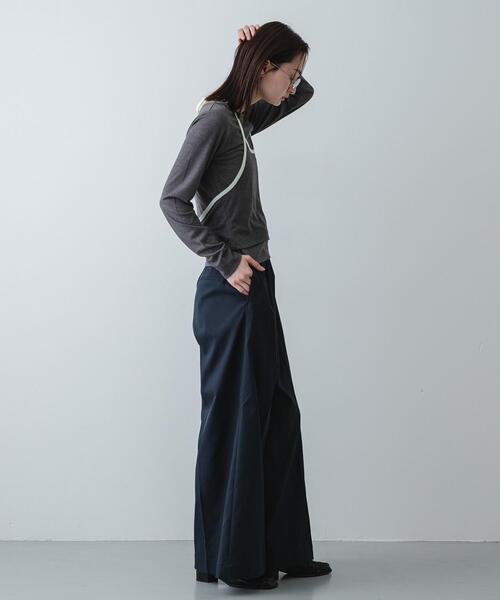 SENSE OF PLACE by URBAN RESEARCH(センスオブプレイスバイアーバンリサーチ)の「アンサンブルカットトップ(Tシャツ/カットソー・レディース・アイボリー/チャコールグレー/ブルー・ONE)」の20枚目の写真