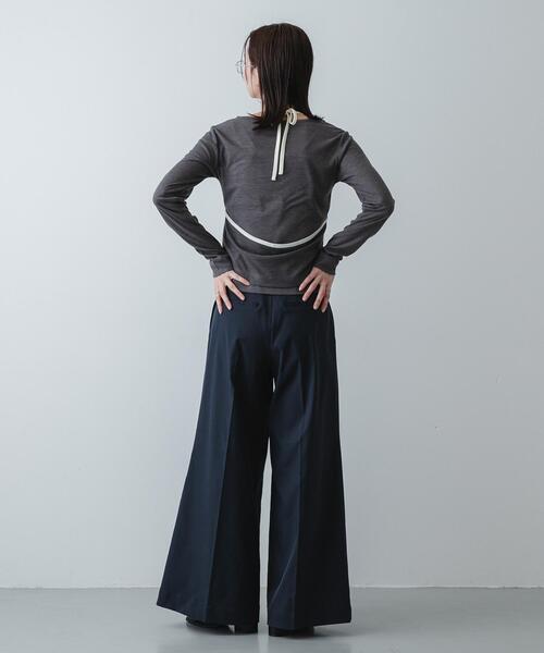 SENSE OF PLACE by URBAN RESEARCH(センスオブプレイスバイアーバンリサーチ)の「アンサンブルカットトップ(Tシャツ/カットソー・レディース・アイボリー/チャコールグレー/ブルー・ONE)」の21枚目の写真