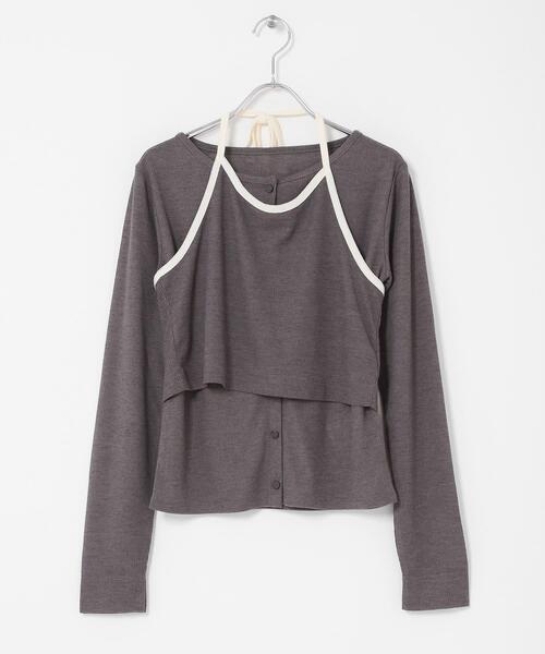 SENSE OF PLACE by URBAN RESEARCH(センスオブプレイスバイアーバンリサーチ)の「アンサンブルカットトップ(Tシャツ/カットソー・レディース・アイボリー/チャコールグレー/ブルー・ONE)」の22枚目の写真