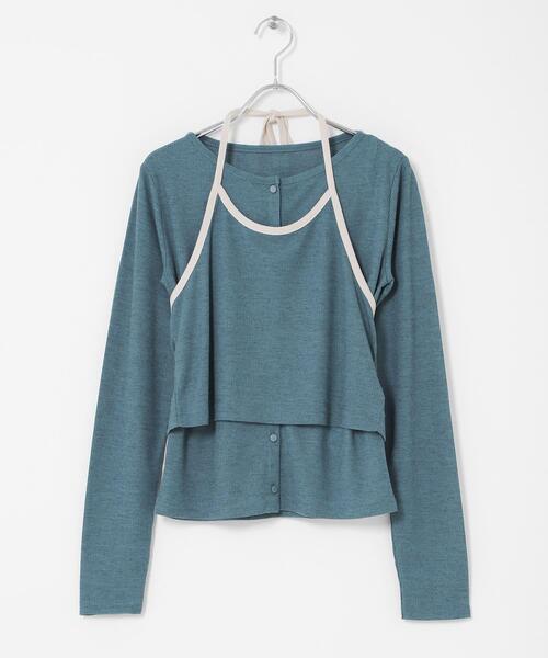 SENSE OF PLACE by URBAN RESEARCH(センスオブプレイスバイアーバンリサーチ)の「アンサンブルカットトップ(Tシャツ/カットソー・レディース・アイボリー/チャコールグレー/ブルー・ONE)」の8枚目の写真