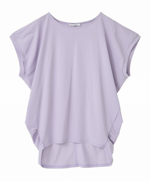 Julier Yoga and Relax(ジュリエヨガアンドリラックス)の「Julier (定番)ライトプライムドレープトップス(Tシャツ/カットソー・レディース・ネイビー/チャコール/ラベンダー/ホワイト・FREE)」の4枚目の写真