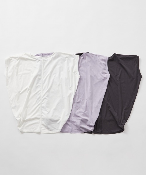 Julier Yoga and Relax(ジュリエヨガアンドリラックス)の「Julier (定番)ライトプライムドレープトップス(Tシャツ/カットソー・レディース・ネイビー/チャコール/ラベンダー/ホワイト・FREE)」の7枚目の写真