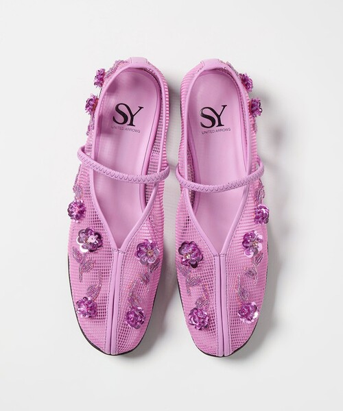SY UNITED ARROWS（シーユナイテッドアローズ）の「＜SY＞ フラワーメッシュチャイナ フラット20↑（バレエシューズ・レディース・ダークブラウン/ピンク/その他1/シルバー/ブラック・24cm/23.5cm/23cm/22.5cm/25cm/24.5cm）」の21枚目の写真
