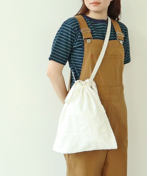 PAR ICI（パーリッシィ）の「【WEB限定】パッチワーク刺繍 巾着バッグ（ショルダーバッグ・レディース・ホワイト・FREE）」の11枚目の写真