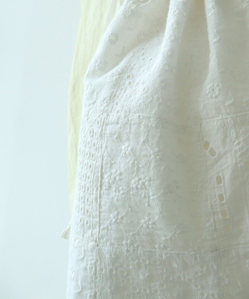 PAR ICI（パーリッシィ）の「【WEB限定】パッチワーク刺繍 巾着バッグ（ショルダーバッグ・レディース・ホワイト・FREE）」の7枚目の写真