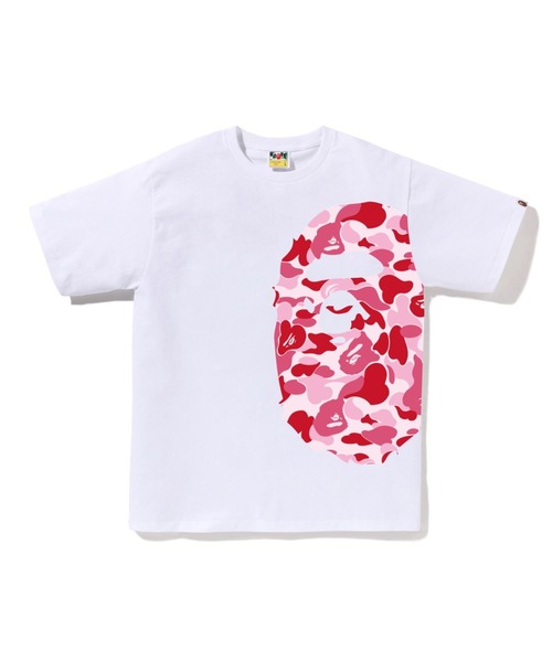 A BATHING APE(アベイシングエイプ)の「ABC CAMO SIDE BIG APE HEAD TEE(Tシャツ/カットソー・メンズ・ホワイト×グリーン/ブラック×グリーン/ホワイト×ブルー/ブラック×ブルー/ブラック×ピンク/ホワイト×ピンク・LARGE/SMALL/MEDIUM/XXX-LARGE/X-LARGE/XX-LARGE)」の4枚目の写真