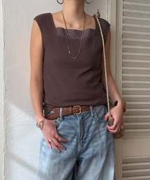 LBC（エルビーシー）の「スクエアネックシアーレイヤードタンクトップ（タンクトップ）」