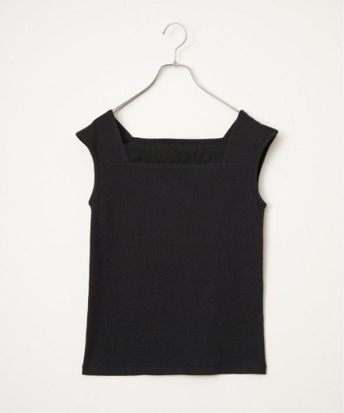 LBC（エルビーシー）の「スクエアネックシアーレイヤードタンクトップ（タンクトップ・レディース・ブラック/ホワイト/ブラウン/ブルー系その他・M/L）」の7枚目の写真