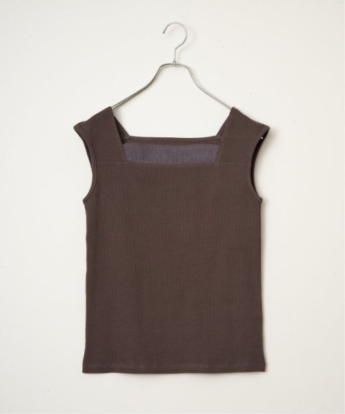 LBC（エルビーシー）の「スクエアネックシアーレイヤードタンクトップ（タンクトップ・レディース・ブラック/ホワイト/ブラウン/ブルー系その他・M/L）」の21枚目の写真