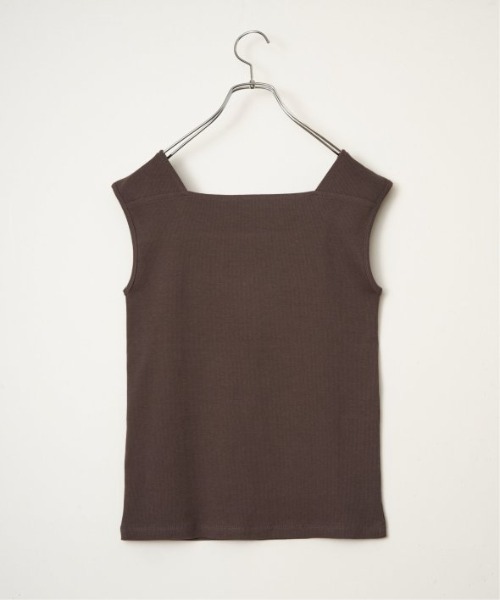 LBC（エルビーシー）の「スクエアネックシアーレイヤードタンクトップ（タンクトップ・レディース・ブラック/ホワイト/ブラウン/ブルー系その他・M/L）」の5枚目の写真