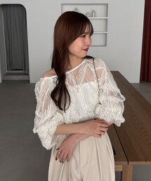 CAPRICIEUX LE'MAGE | 【yuu企画】ジャガードシアーブラウス(シャツ/ブラウス)