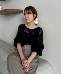 CAPRICIEUX LE'MAGE | 【yuu企画】ジャガードシアーブラウス(シャツ/ブラウス)