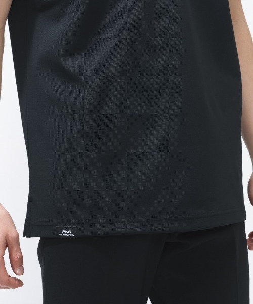 PING(ピン)の「ピン レイブロック半袖ポロシャツ(Tシャツ/カットソー・メンズ・ブラック/ターコイズブルー・M/L/LL)」の8枚目の写真