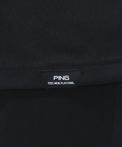 PING(ピン)の「ピン レイブロック半袖ポロシャツ(Tシャツ/カットソー・メンズ・ブラック/ターコイズブルー・M/L/LL)」の11枚目の写真