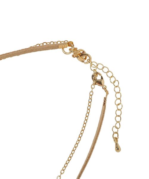 earth music&ecology(アースミュージックアンドエコロジー)の「スエードライクリボンネックレス(ネックレス・レディース・ブラック/ベージュ・FREE)」の10枚目の写真