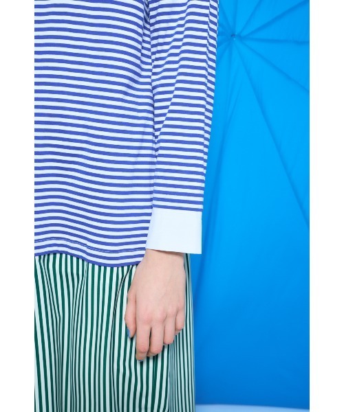 ENFOLD（エンフォルド）の「STRIPE DRESS（ワンピース・レディース・ホワイト/ブラック/ブルー・38/36）」の7枚目の写真