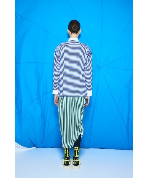 ENFOLD（エンフォルド）の「STRIPE DRESS（ワンピース・レディース・ホワイト/ブラック/ブルー・38/36）」の4枚目の写真