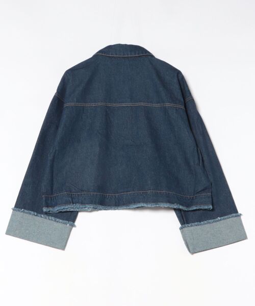 CIEL'AIR(シエルエアー)の「FRINGE DENIM JACKET(フリンジデニムジャケット)(デニムジャケット・レディース・インディゴブルー/ブラック・FREE)」の20枚目の写真