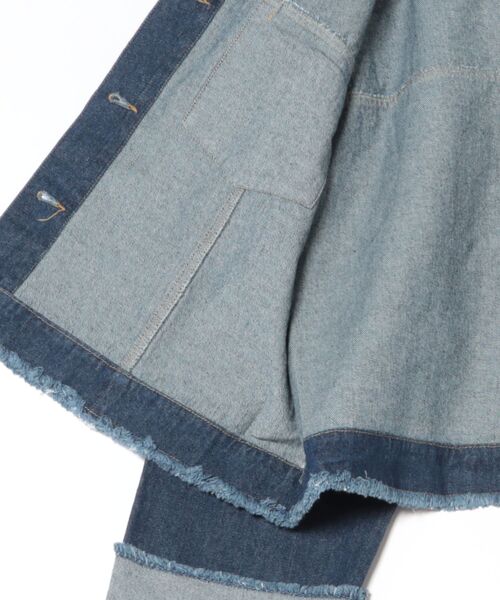 CIEL'AIR(シエルエアー)の「FRINGE DENIM JACKET(フリンジデニムジャケット)(デニムジャケット・レディース・インディゴブルー/ブラック・FREE)」の21枚目の写真