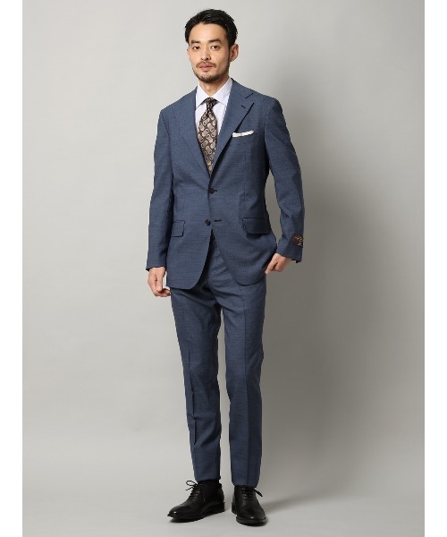 SUIT SQUARE(スーツスクエア)の「テーパードパンツ CANONICO SUPERSONIC トロピカルウール 無地(スラックス・メンズ・ブルー/ベージュ/ネイビー・3L/LL/L/M/S)」の10枚目の写真