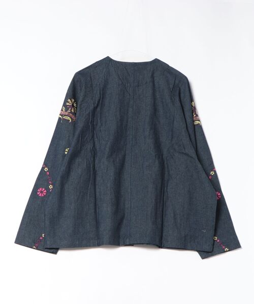 チャイハネ（チャイハネ）の「【チャイハネ】ピピナMEN'Sデニムカーディガン（カーディガン/ボレロ・メンズ・ライトブルー/ネイビー・FREE）」の3枚目の写真