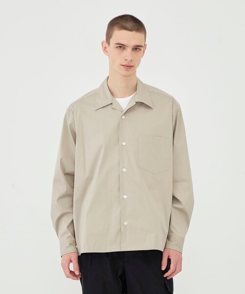 GALERIE VIE（ギャルリー ヴィー）の「ストレッチタイプライター オープンカラーシャツ（シャツ/ブラウス・メンズ・グレー/ホワイト/ブルー・FREE）」の5枚目の写真