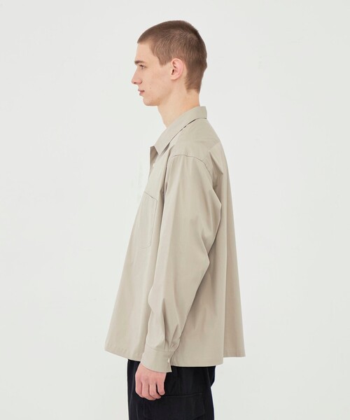 GALERIE VIE（ギャルリー ヴィー）の「ストレッチタイプライター オープンカラーシャツ（シャツ/ブラウス・メンズ・グレー/ホワイト/ブルー・FREE）」の6枚目の写真