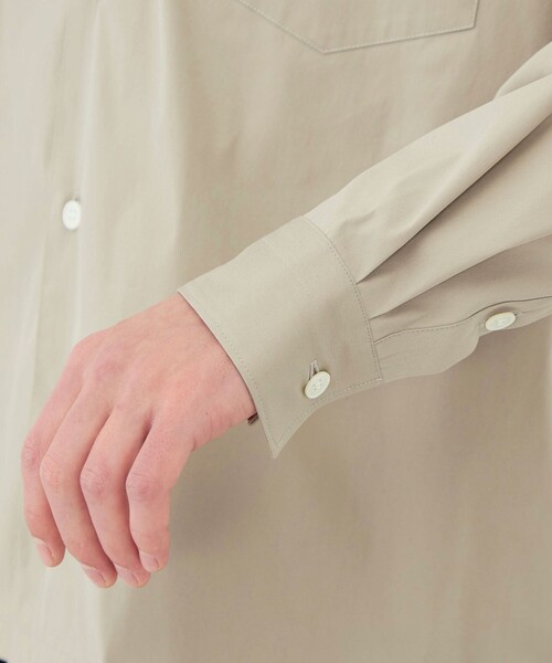 GALERIE VIE（ギャルリー ヴィー）の「ストレッチタイプライター オープンカラーシャツ（シャツ/ブラウス・メンズ・グレー/ホワイト/ブルー・FREE）」の9枚目の写真