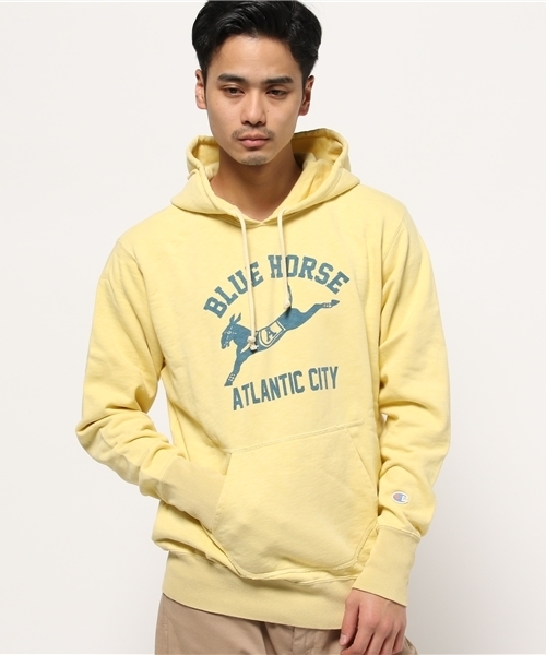 Champion(チャンピオン)の「【Champion/チャンピオン】メンズ ロチェスター プルオーバースウェットパーカー(パーカー・メンズ・グレー系その他/ネイビー/マルーン/イエロー系その他・LARGE/MEDIUM/X-LARGE)」の3枚目の写真