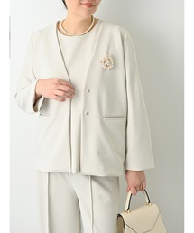 Brown&Street（ブラウンアンドストリート）の「【Refine】 Ｖネックノーカラージャケット（ノーカラージャケット）」