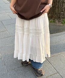 CPCM | 段刺繍レーススカート(スカート)