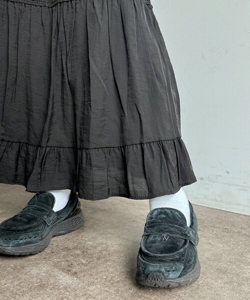 CPCM(シーピーシーエム)の「段刺繍レーススカート(スカート・レディース・アイボリー/ブラック・FREE)」の17枚目の写真