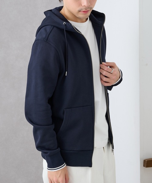 FRED PERRY(フレッドペリー)の「【FRED PERRY】HOODED ZIP THROUGH SWEATSHIRT J7536(パーカー・メンズ・ネイビー/カーキ/ブラック・S/XL/L/M)」の13枚目の写真
