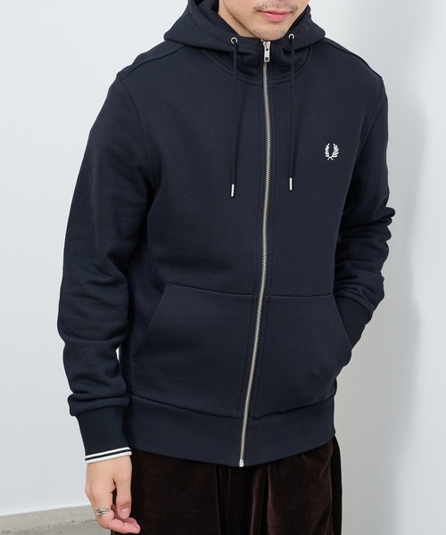 FRED PERRY(フレッドペリー)の「【FRED PERRY】HOODED ZIP THROUGH SWEATSHIRT J7536(パーカー・メンズ・ネイビー/カーキ/ブラック・S/XL/L/M)」の15枚目の写真