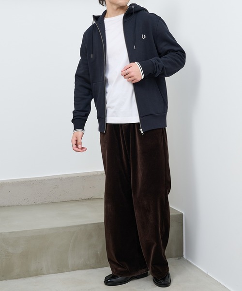 FRED PERRY(フレッドペリー)の「【FRED PERRY】HOODED ZIP THROUGH SWEATSHIRT J7536(パーカー・メンズ・ネイビー/カーキ/ブラック・S/XL/L/M)」の17枚目の写真