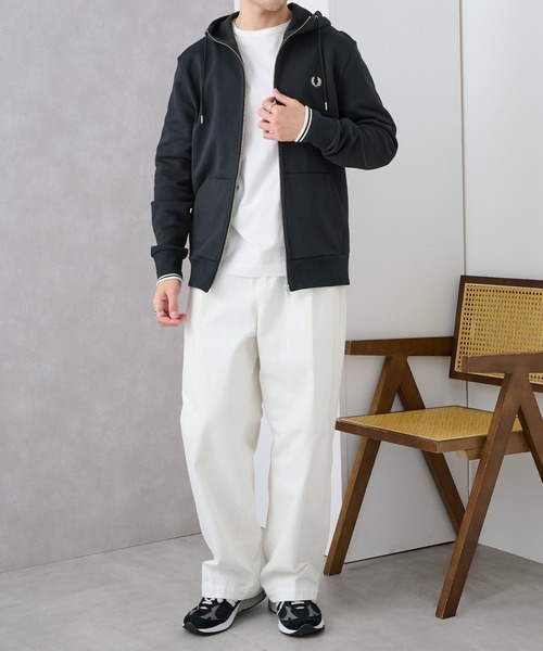 FRED PERRY(フレッドペリー)の「【FRED PERRY】HOODED ZIP THROUGH SWEATSHIRT J7536(パーカー・メンズ・ネイビー/カーキ/ブラック・S/XL/L/M)」の21枚目の写真