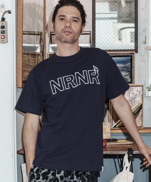 No Rain No Rainbow(ノーレインノーレインボー)の「mt10388-NRNR printed T-shirt Tシャツ(NR26S-27)(Tシャツ/カットソー・メンズ・ネイビー/ホワイト/ブラック・XL/L/M/S)」の3枚目の写真