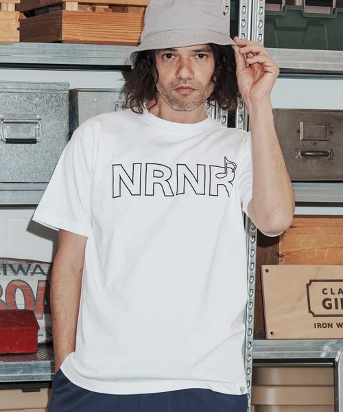 No Rain No Rainbow(ノーレインノーレインボー)の「mt10388-NRNR printed T-shirt Tシャツ(NR26S-27)(Tシャツ/カットソー・メンズ・ネイビー/ホワイト/ブラック・XL/L/M/S)」の2枚目の写真