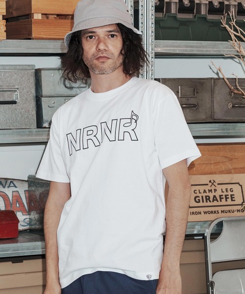No Rain No Rainbow(ノーレインノーレインボー)の「mt10388-NRNR printed T-shirt Tシャツ(NR26S-27)(Tシャツ/カットソー・メンズ・ネイビー/ホワイト/ブラック・XL/L/M/S)」の6枚目の写真