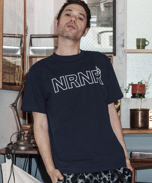 No Rain No Rainbow(ノーレインノーレインボー)の「mt10388-NRNR printed T-shirt Tシャツ(NR26S-27)(Tシャツ/カットソー・メンズ・ネイビー/ホワイト/ブラック・XL/L/M/S)」の10枚目の写真