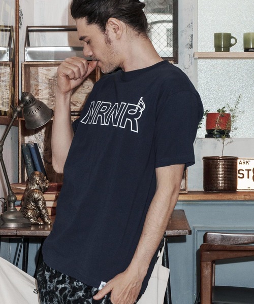 No Rain No Rainbow(ノーレインノーレインボー)の「mt10388-NRNR printed T-shirt Tシャツ(NR26S-27)(Tシャツ/カットソー・メンズ・ネイビー/ホワイト/ブラック・XL/L/M/S)」の11枚目の写真
