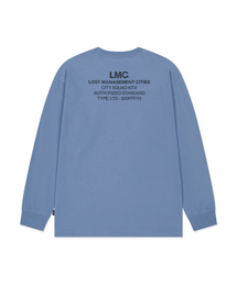 AUTHORIZED STANDARD LONG SLV TEE gray blue