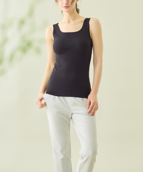 GUNZE（グンゼ）の「KIREILABO/キレイラボ パッド付きタンクトップ 完全無縫製×肌側オーガニックコットン100%（インナーウェア/肌着・レディース・ベージュ系その他/ブルー系その他/ブラック・MEDIUM/LARGE/X-LARGE）」の16枚目の写真