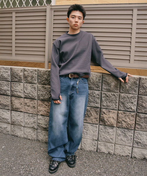 XERO（ゼロ）の「ワッフルフィンガーホールロングスリーブ[ヴィンテージチャコール]（Tシャツ/カットソー・レディース・その他・LARGE/MEDIUM）」の4枚目の写真