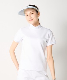 【marie claire:マリ.クレール】レディースストレッチ半袖モックネックシャツ　ゴルフ