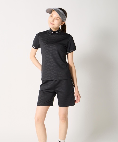 marie claire（マリ・クレール）の「【marie claire:マリ.クレール】レディースストレッチ半袖モックネックシャツ　ゴルフ（シャツ/ブラウス・レディース・ホワイト/ブルー/ブラック・MEDIUM/XX-LARGE/X-LARGE/LARGE）」の19枚目の写真